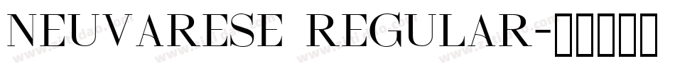 Neuvarese Regular字体转换